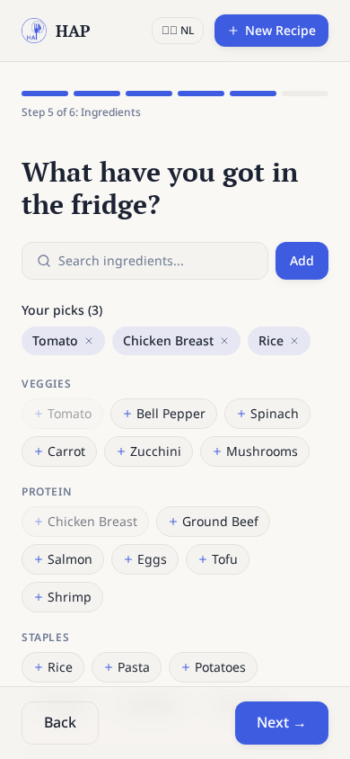 Mensen kiezen wat al in hun koelkast ligt voordat ze een recept kiezen.